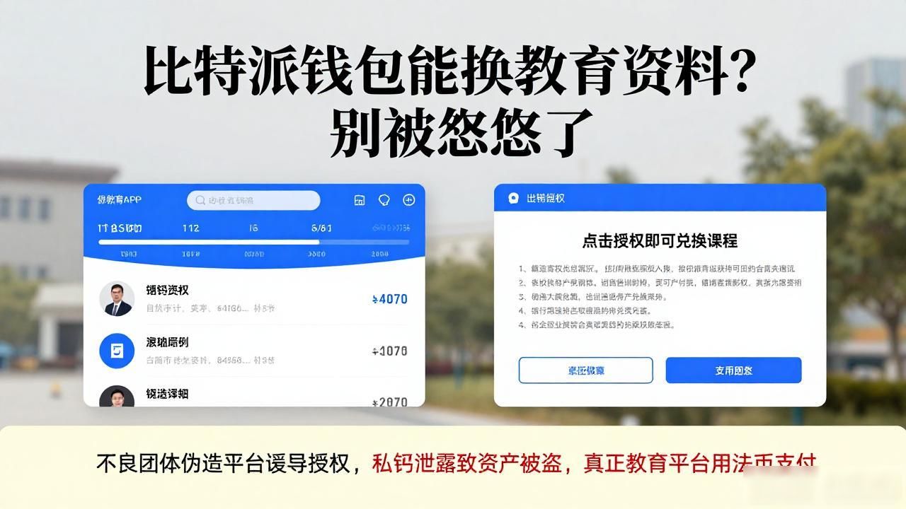 比特派钱包兑换免费书籍课程学位证书骗局_如何通过比特派钱包官网入口获得教育资源?_Web3教育旗号骗局与比特派钱包风险