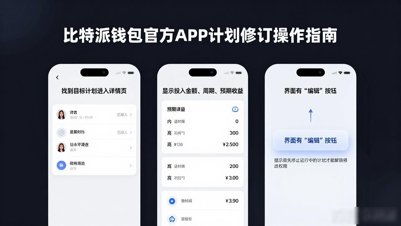 比特派钱包投资计划修改_比特派钱包资产管理策略调整_如何在比特派钱包下载官方app中进行计划修订?