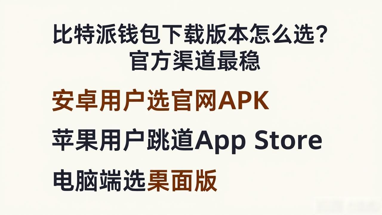 比特派钱包不同设备版本选择_如何选择合适的比特派钱包官方下载版本?_比特派钱包官网下载