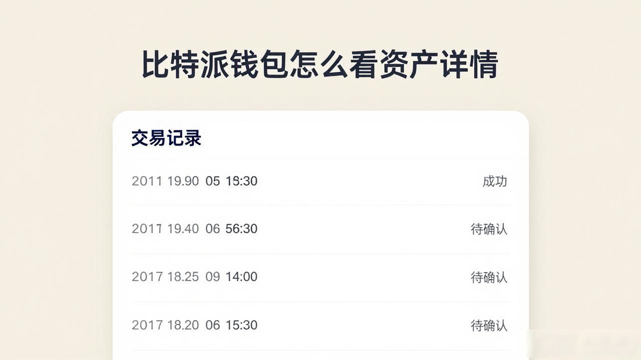 比特派钱包中文版资产查看_如何在比特派钱包app中文版中查看资产详情_比特派钱包交易记录查询